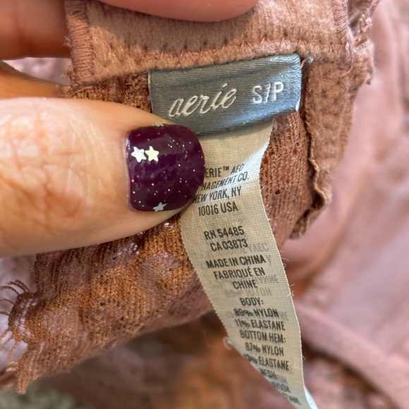 Aerie Lace Antique Pink Bralette Bra Size Small Convertible Straps | Boho | Fem - Picture 2 of 7